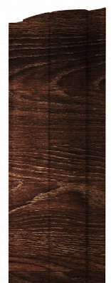 Штакетник Круглый с прямым резом 0,45 Print Elite Chestnut Wood TwinColor изображение, анонсные картинки товара