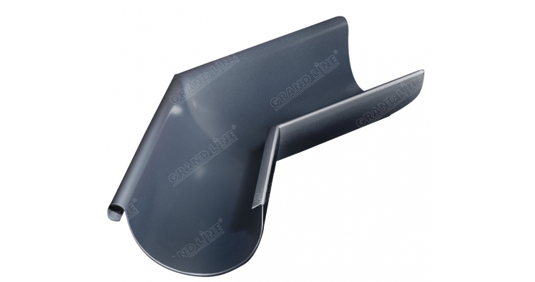 Угол желоба внешний 135 гр 125 мм RAL 7024 мокрый асфальт изображение, анонсные картинки товара