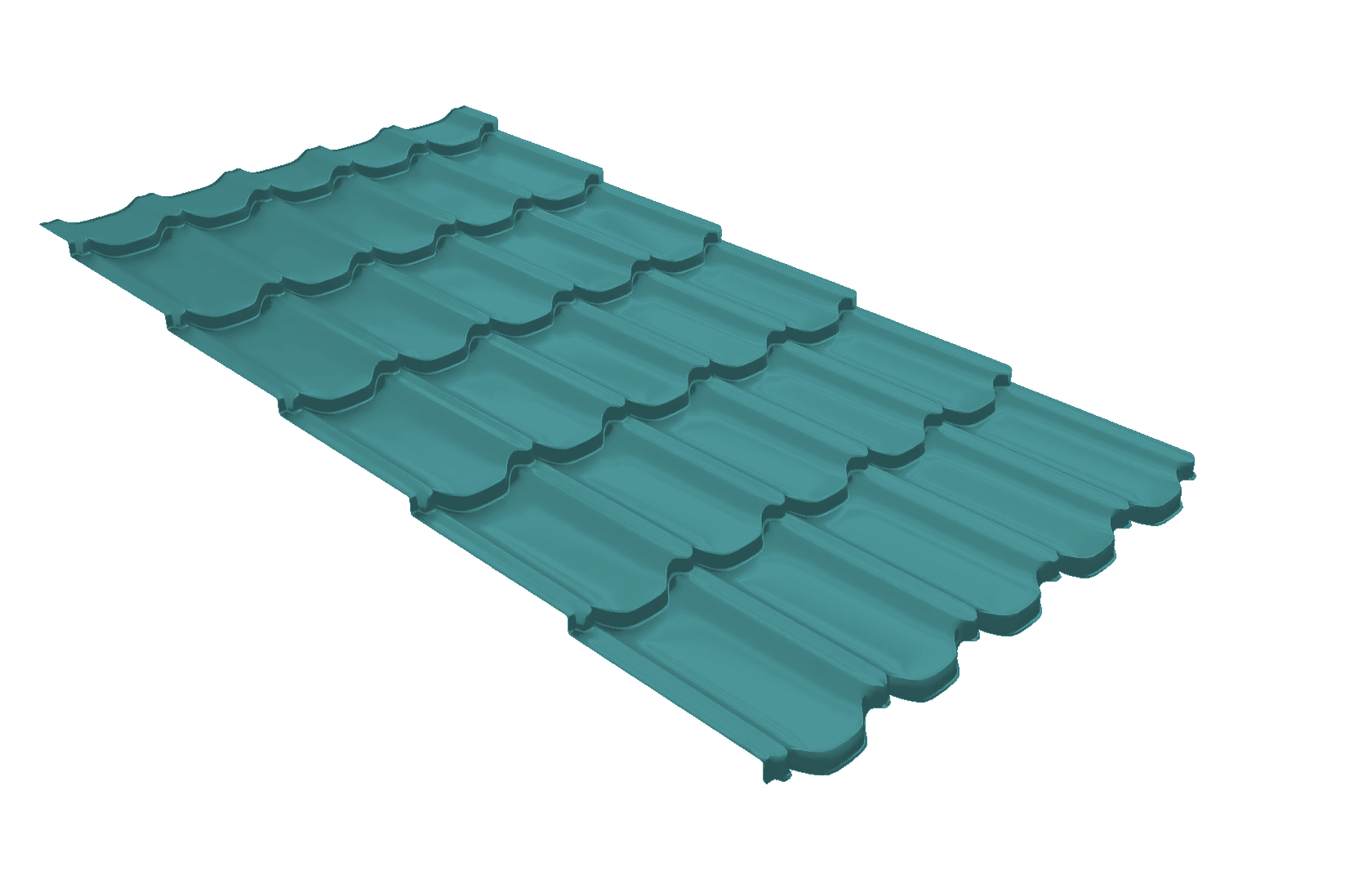 Металлочерепица квинта плюс Grand Line c 3D резом 0,45 PE RAL 5021 водная синь изображение, анонсные картинки товара