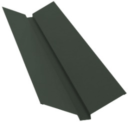 Планка ендовы верхней 145х145 0,5 GreenCoat Pural BT с пленкой RR 11 темно-зеленый (RAL 6020 хромовая зелень) (3м) изображение, анонсные картинки товара