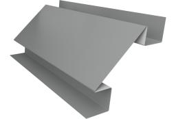 Планка угла внутреннего сложного Экобрус Grand Line 0,5 Satin с пленкой RAL 9006 бело-алюминиевый (2м) изображение, анонсные картинки товара