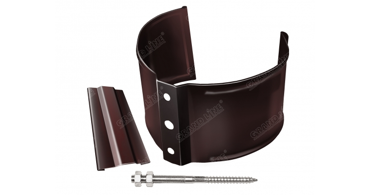 Кронштейн трубы на кирпич Optima 90мм RAL 8017 шоколад изображение, анонсные картинки товара