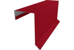 Планка торцевая кровельная фальц 65х97 0,45 PE с пленкой RAL 3003 рубиново-красный (3м) изображение, анонсные картинки товара