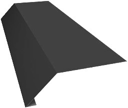 Планка карнизная для мягкой кровли 100х65 0,45 PE с пленкой RAL 9005 черный 2м (10 шт) изображение, анонсные картинки товара