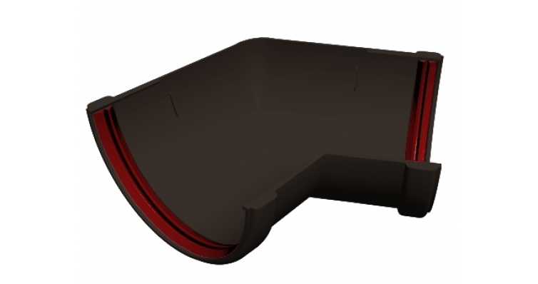 Угол желоба 135 град. универ. ПВХ Grand Line коричневый (RR 32) изображение, анонсные картинки товара