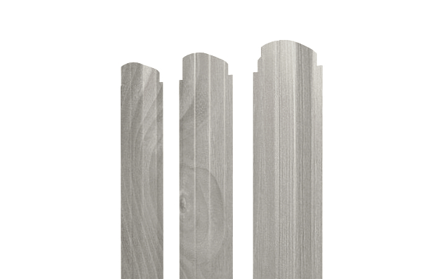Штакетник П-образный А фигурный 0,45 Print Elite Snow Wood TwinColor изображение, анонсные картинки товара