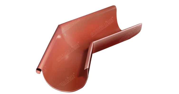 Угол желоба внешний Grand Line 135 гр 125 мм RAL 8004 терракота изображение, анонсные картинки товара