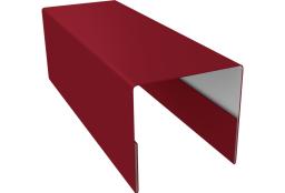 Планка П-образная заборная 20 0,45 PE с пленкой RAL 3003 рубиново-красный (2м) изображение, анонсные картинки товара