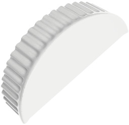 Заглушка торцевая универсальная Optima 125мм RAL 9003 изображение, анонсные картинки товара