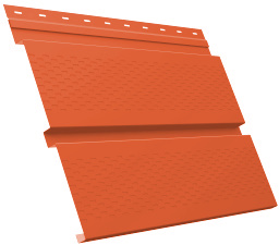 Софит металлический Квадро брус с перфорацией 0,45 PE с пленкой RAL 2004 оранжевый изображение, анонсные картинки товара