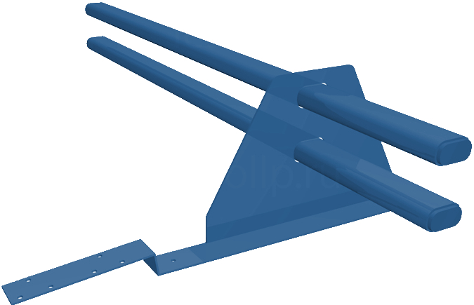 Снегозадержатель трубчатый для композитной черепицы RAL 5005 (3м) изображение, анонсные картинки товара