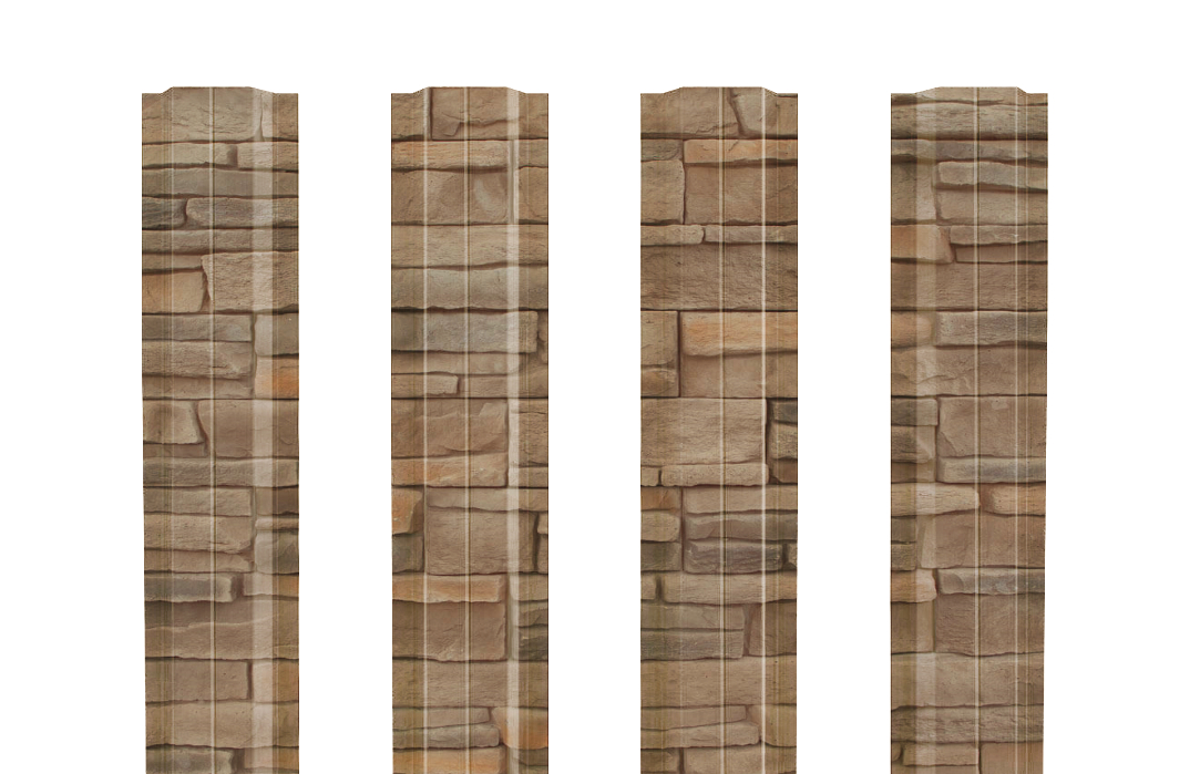 Штакетник П-образный A с прямым резом 0,45 Print Elite Sand Stone TwinColor изображение, анонсные картинки товара