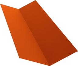 Планка ендовы верхней 145х145 0,45 PE с пленкой RAL 2004 оранжевый (3м) изображение, анонсные картинки товара