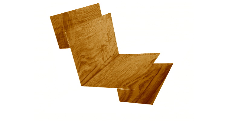 Планка угла внутреннего сложного БХ new 0,45 Print Premium Golden Wood Fresh TwinColor (2м) изображение, анонсные картинки товара