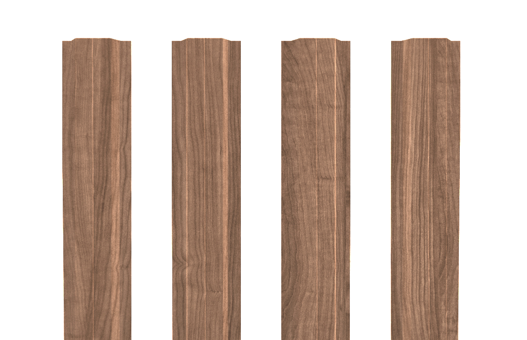 Штакетник П-образный A с прямым резом 0,45 Print Elite Honey Wood TwinColor изображение, анонсные картинки товара