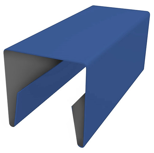 Планка П-образная заборная 20 0,5 Satin с пленкой RAL 5005 сигнальный синий (2м) изображение, анонсные картинки товара