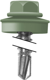 Саморез по металлу Daxmer 5,5х19 RAL 6011 (250) сверло №3 изображение, анонсные картинки товара