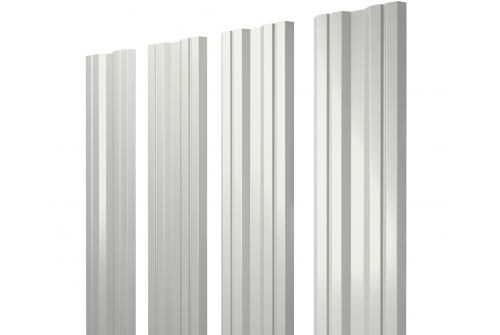 Штакетник Twin с прямым резом 0,45 PE RAL 9003 сигнальный белый изображение, анонсные картинки товара