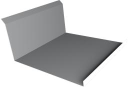 Планка примыкания нижняя 20х122х260х15 0,45 Drap RAL 7004 сигнальный серый (2м) изображение, анонсные картинки товара