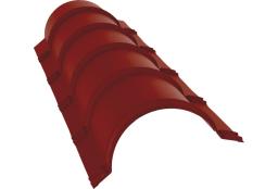 Планка конька полукруглого 0,5 Satin с пленкой RAL 3009 оксидно-красный (1,97м) изображение, анонсные картинки товара