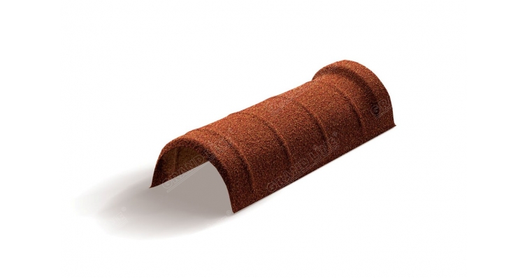 Конек полукруглый одинарный Mtile терракотовый изображение, анонсные картинки товара