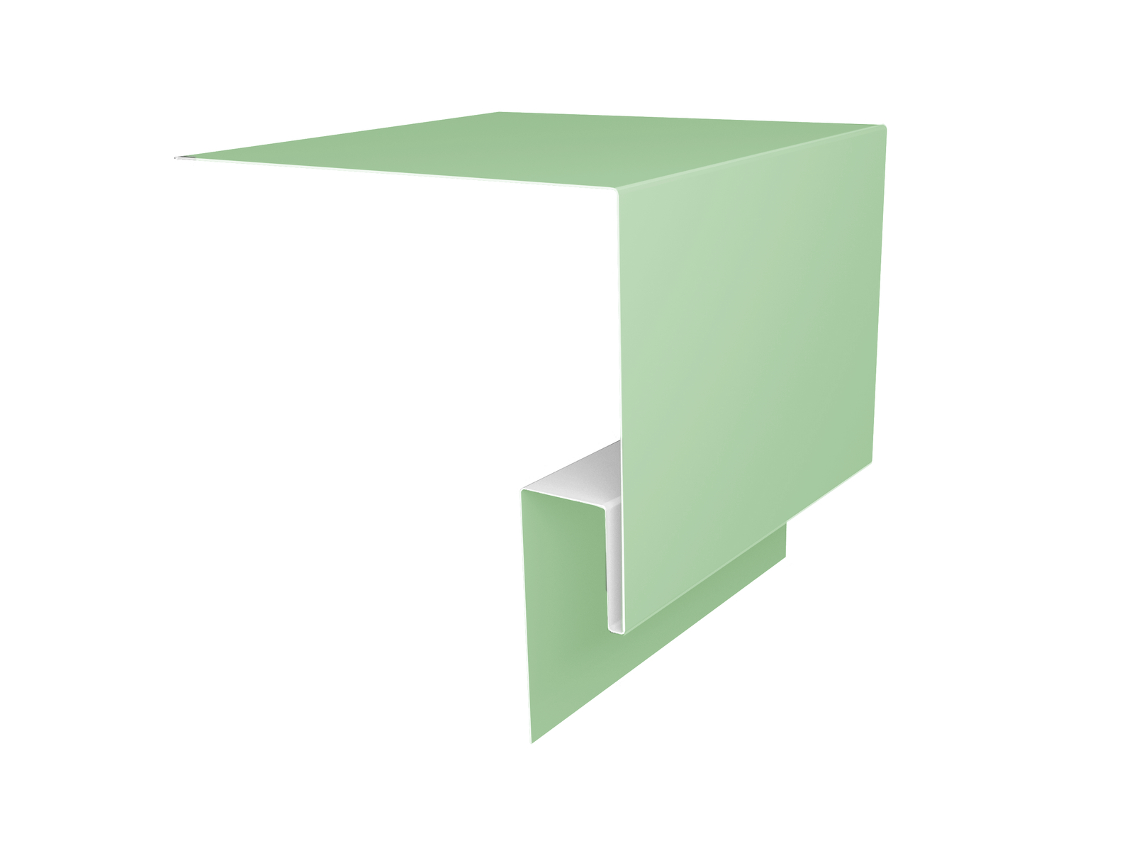 Планка околооконная сложная БХ new 200х50х27 0,45 PE с пленкой RAL 6019 бело-зеленый (3м) изображение, анонсные картинки товара