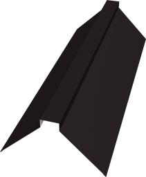 Планка конька плоского 175х50х175 0,5 Satin Matt RR 32 темно-коричневый (3м) изображение, анонсные картинки товара