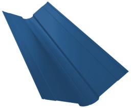 Планка ендовы верхней фигурной 70x70 0,5 Satin с пленкой RAL 5005 сигнальный синий (2м) изображение, анонсные картинки товара