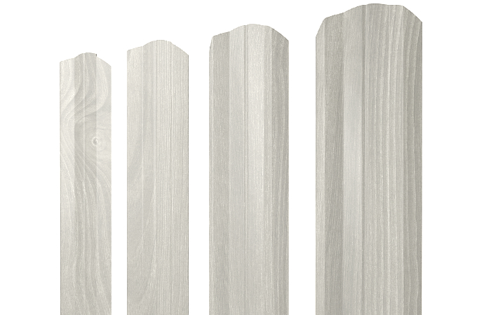 Штакетник М-образный А фигурный 0,45 Print Elite Snow Wood TwinColor изображение, анонсные картинки товара