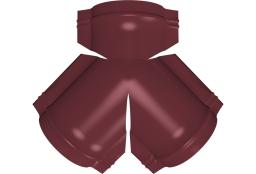 Тройник Y малого конька полукруглого Drap TX с пленкой RAL 3005 красное вино изображение, анонсные картинки товара