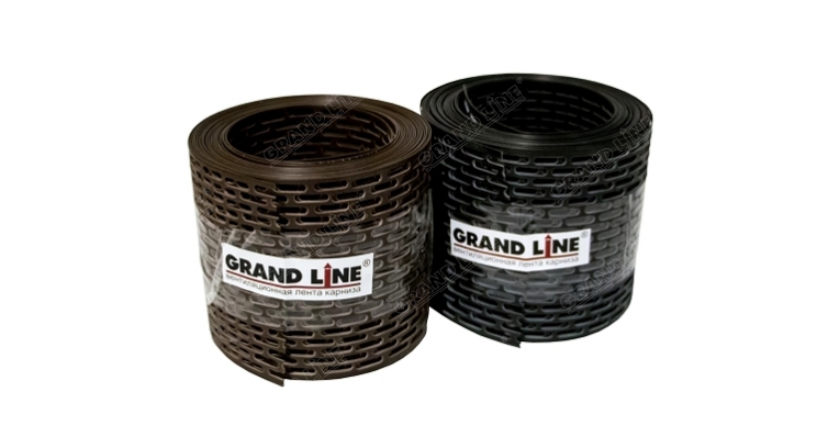 Лента вентиляционная карнизная GRAND LINE черная 100х5000 изображение, анонсные картинки товара