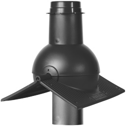 Выход канализации коньковый Krovent Pipe-cone черный изображение, анонсные картинки товара