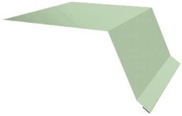 Планка капельник 100х55 0,45 PE с пленкой RAL 6019 бело-зеленый (2м) изображение, анонсные картинки товара