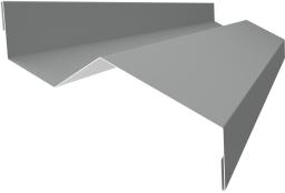 Планка примыкания в накладку 25х17х35х17 0,5 Satin с пленкой RAL 9006 бело-алюминиевый (2м) изображение, анонсные картинки товара
