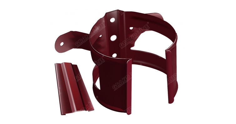 Кронштейн трубы на дерево 90мм RAL 3005 красное вино изображение, анонсные картинки товара