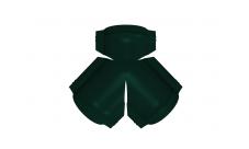 Тройник Y малого конька полукруглого Satin с пленкой RAL 6005 зеленый мох изображение, анонсные картинки товара