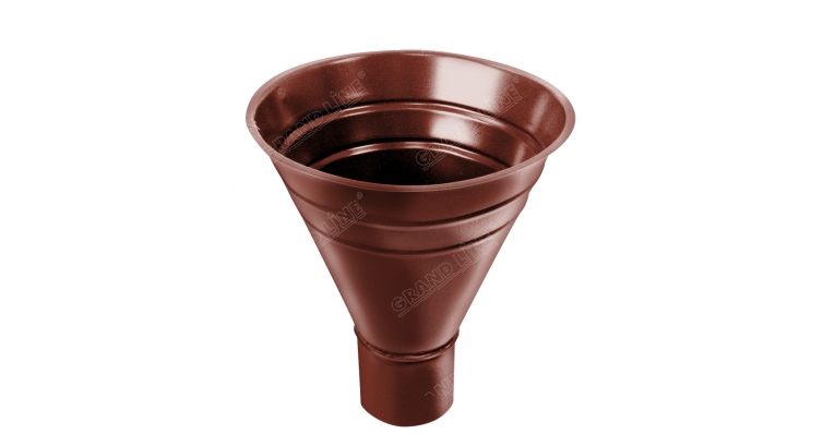 Воронка водосборная Grand Line, 250/90 мм RAL 8004 терракота изображение, анонсные картинки товара