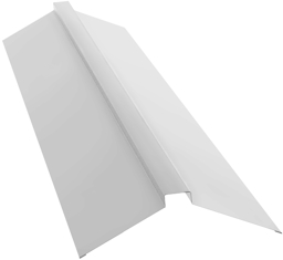 Планка конька плоского 175х50х175 0,45 Drap с пленкой RAL 9003 сигнальный белый (2м) изображение, анонсные картинки товара