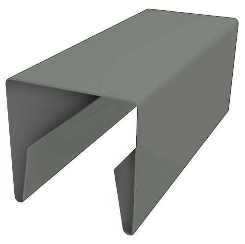 Планка П-образная заборная 20 0,45 PE с пленкой RAL 7005 мышино-серый (3м) изображение, анонсные картинки товара