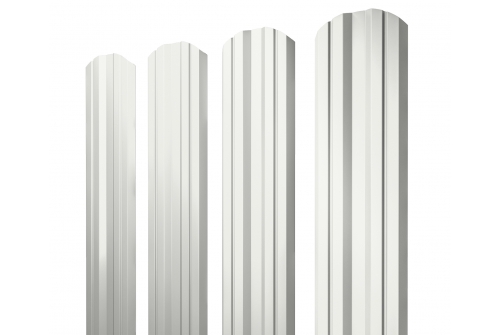 Штакетник Прямоугольный фигурный 0,4 PE RAL 9003 сигнальный белый изображение, анонсные картинки товара