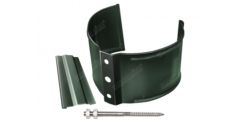 Кронштейн трубы на кирпич 90мм RR 11 темно-зеленый изображение, анонсные картинки товара