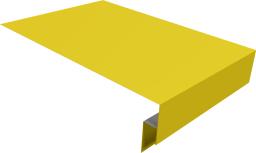 Планка околооконная сложная 300х50х18 (j-фаска) 0,45 PE с пленкой RAL 1018 цинково-желтый (3м) изображение, анонсные картинки товара