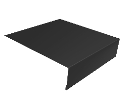 Планка лобовая/околооконная простая 190х50 0,5 GreenCoat Pural BT, matt RR 33 черный (RAL 9005 черный) (3м) изображение, анонсные картинки товара