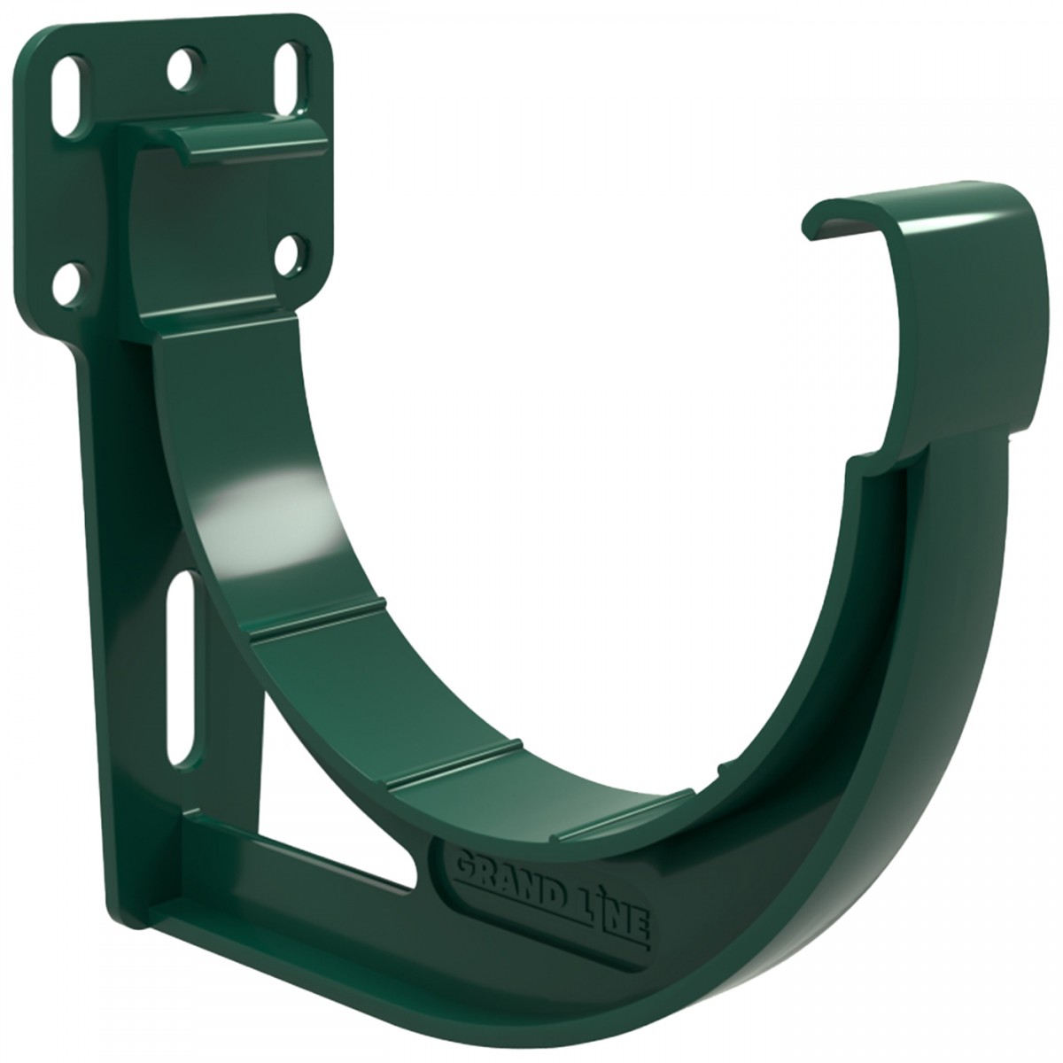 Кронштейн желоба ПВХ Grand Line 135мм металл зелёный (RAL 6005) ШК изображение, анонсные картинки товара