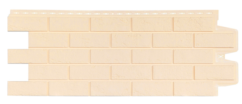 Фасадная панель Grand Line Состаренный кирпич Classic бежевый изображение, анонсные картинки товара