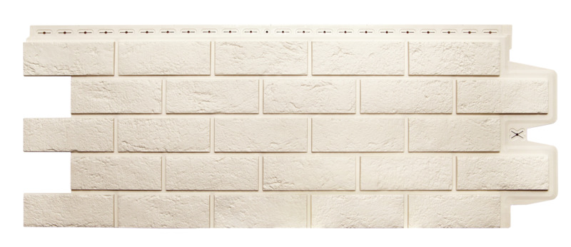 Фасадная панель Grand Line Состаренный кирпич Classic молочный изображение, анонсные картинки товара