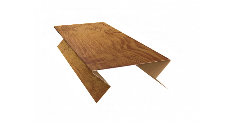 Планка угла внешнего составная нижняя 0,45 Print Premium Golden Wood (3м) изображение, анонсные картинки товара