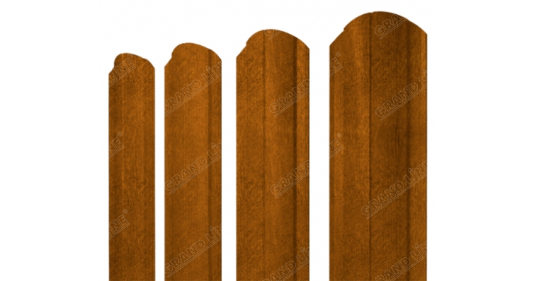 Штакетник Круглый фигурный 0,45 Print-Double Elite Golden Wood изображение, анонсные картинки товара