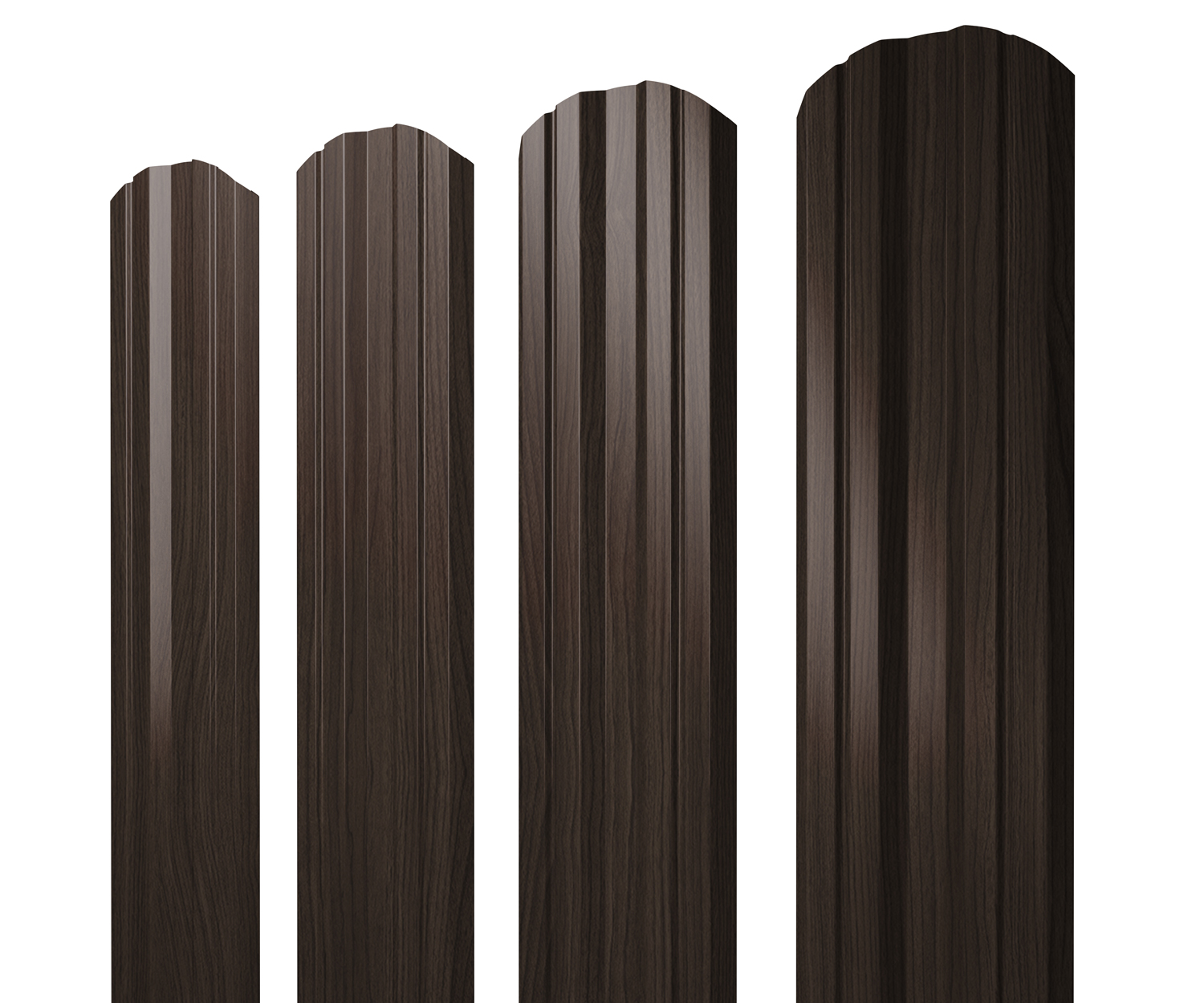 Штакетник Twin фигурный 0,45 Print Elite Coffee Wood TwinColor изображение, анонсные картинки товара