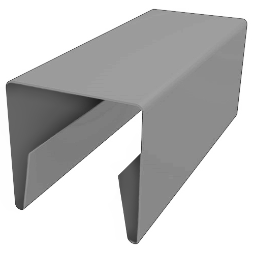 Планка П-образная заборная 24 0,5 Satin с пленкой RAL 9006 бело-алюминиевый (2м) изображение, анонсные картинки товара